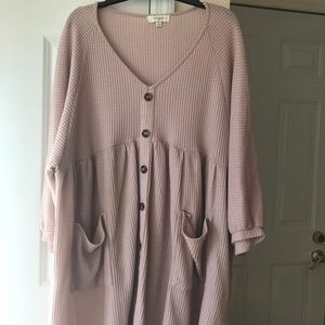 Umgee woman’s dress size XL , pink waffle